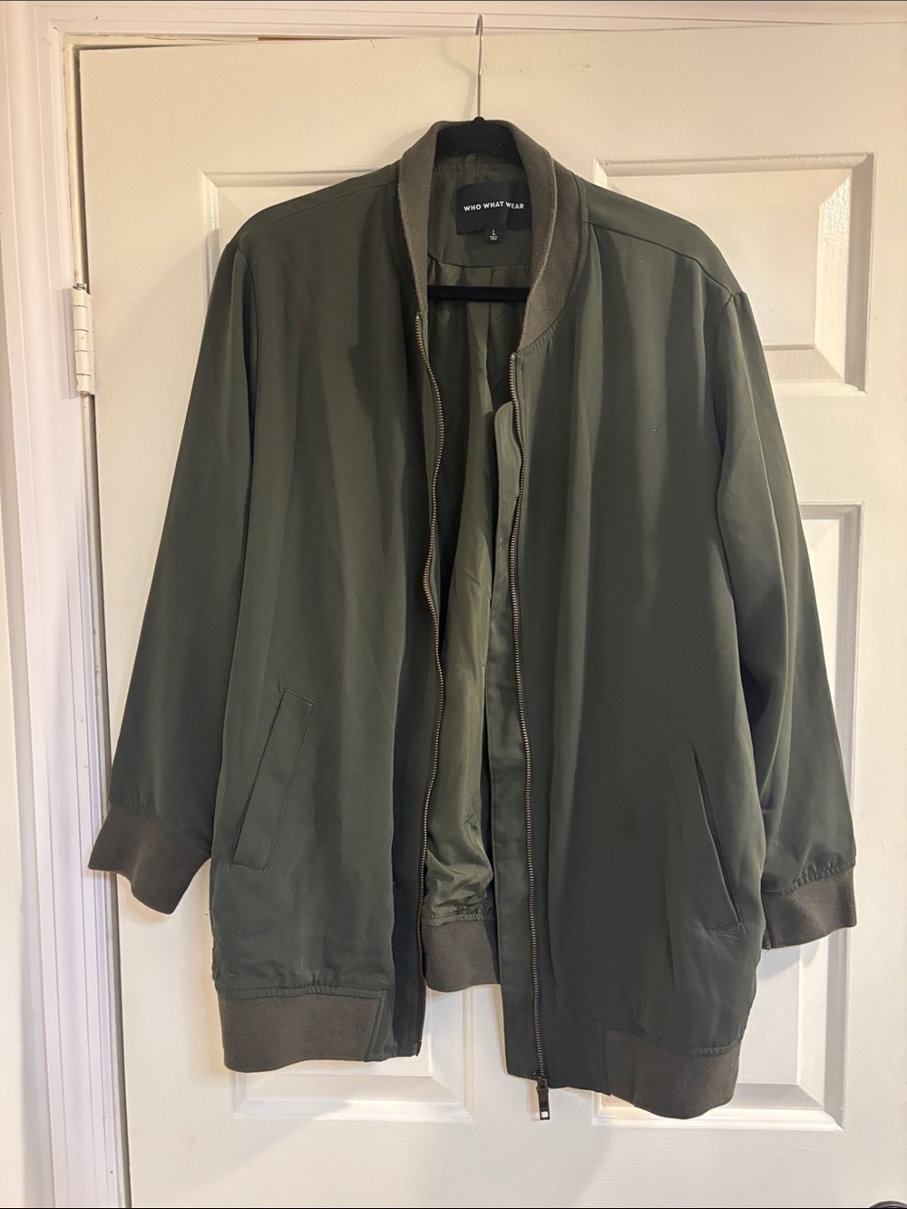 Who What Wear Olive Green Men's Bomber Jacket